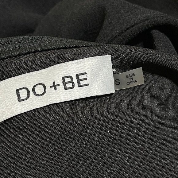 Do + Be Romper Shorts Tie Bow Back Black Size S Small Ruffle Neck - Picture 4 of 7